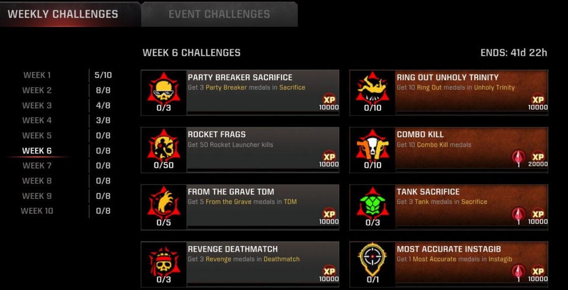 Season-12 Week-6 Challenges Live for #QuakeChampions