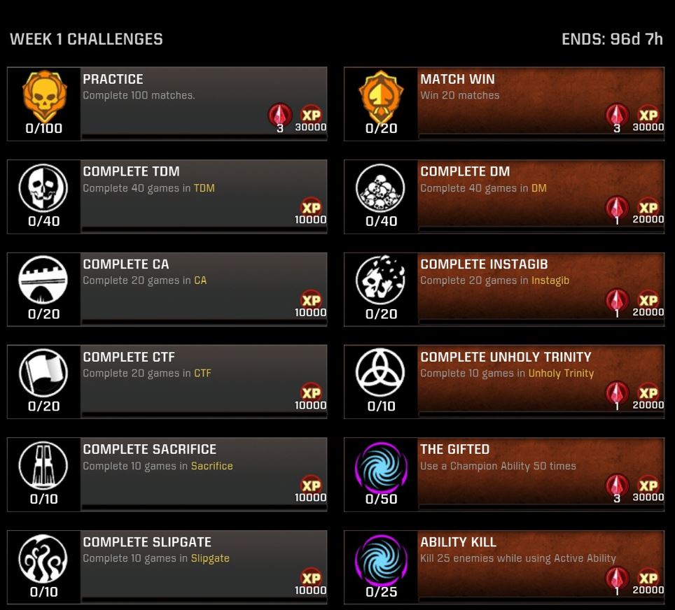 #QuakeChampions Season 13 Winter Update | Week 1 Challenges Live ...