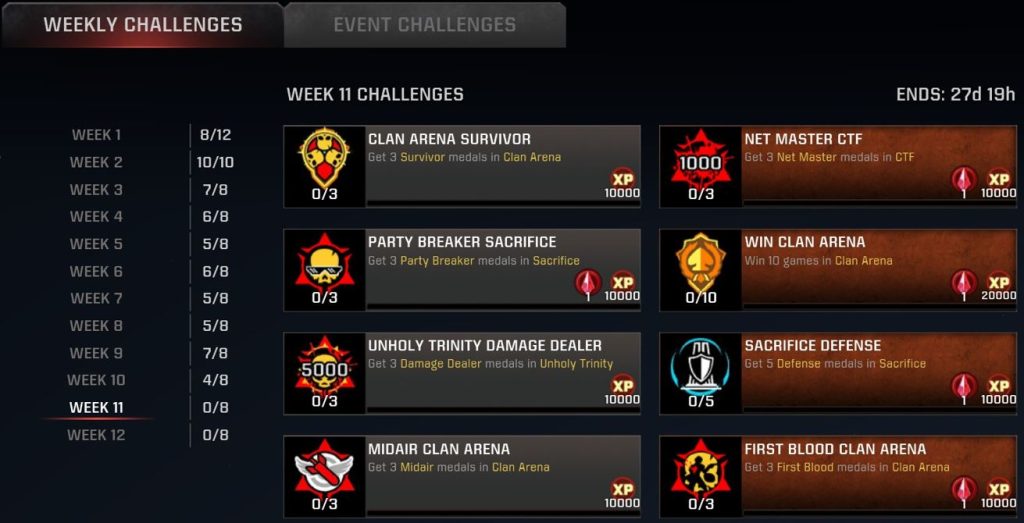 Season 13 Week 11 Challenges Live in Mid-Winter Update TMRW! – Church of