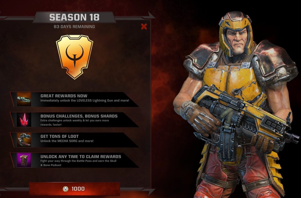 Season-18 is Live in #QuakeChampions + Patch Notes + Week 1 Challenges +  Loveless LG! – Church of Quake