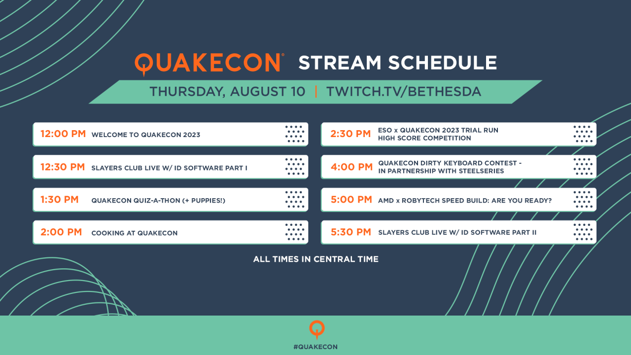 QuakeCon's 2023 Schedule has been Posted! Church of Quake