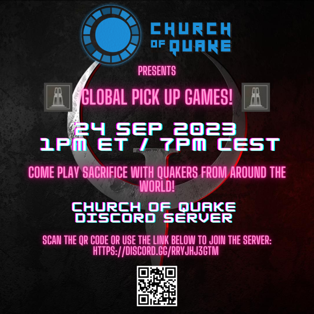 Tomorrow 1PM EAST 7PM CEST Church of Quake Presents Global Pick